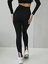 Лосини жіночі спортивні - Чорний, фото 2