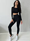 Лосини жіночі спортивні - Чорний, фото 6
