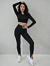 Лосини жіночі спортивні - Чорний, фото 7