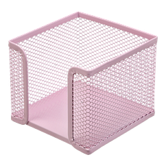 Бокс для паперів металевий BM.6215-10 PASTEL, металевий, рожевий 100х100x80мм (1/12)