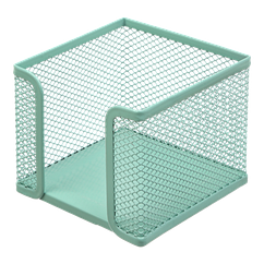 Бокс для паперів металевий BM.6215-38 PASTEL, металевий, м'ятний 100х100x80мм (1/12)