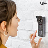 Комплект відеодомофона Light Vision з електрозамком: домофон 7" AMSTERDAM FHD Grey, відеопанель 2Mp RIO FHD, фото 9