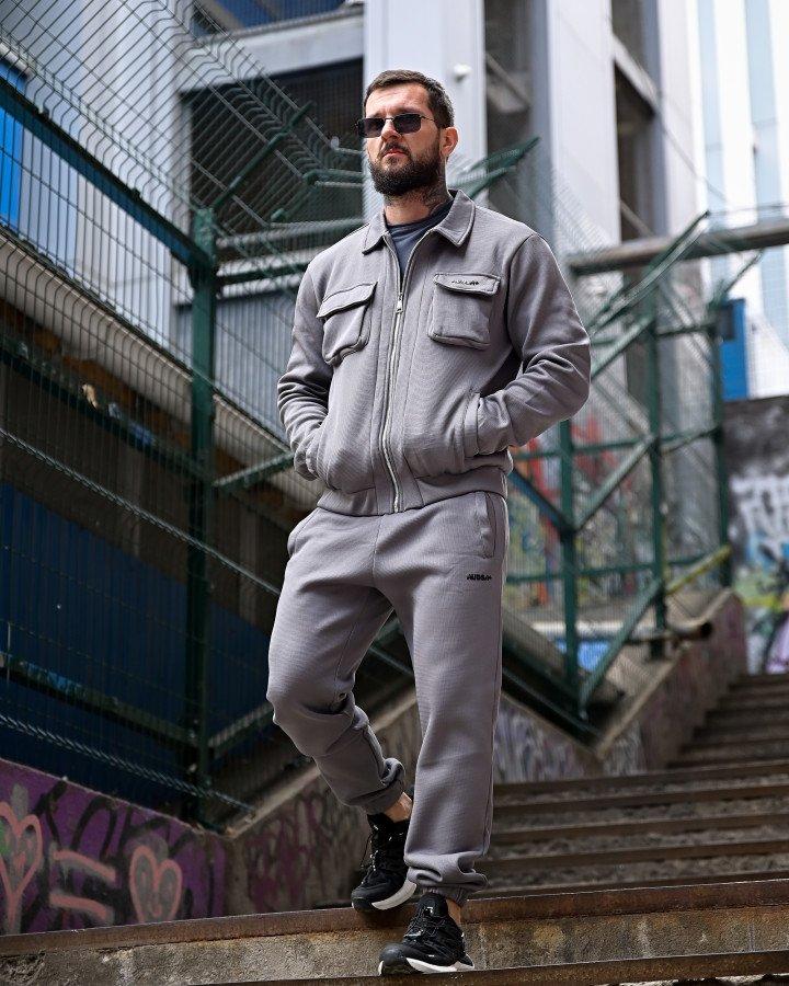 Спортивний костюм на флісі TEREMBIT grey ПП8031