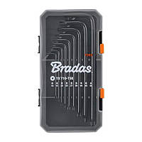 Набір шестигранних ключів HEX 1,5 - 10 мм, 9 шт., 
довгі, DIY-HKH11-LO/BOX