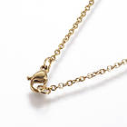 Комплект з Нержавіючої Сталі, Ланцюжок і Сережки-гвоздики, Золото, 44-46.3см, Підвіс: 18х18.5мм, фото 4