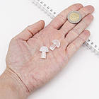 Масажер для обличчя Гриб, Натуральний Гірський Кришталь, 21х16мм, 2 шт, фото 3