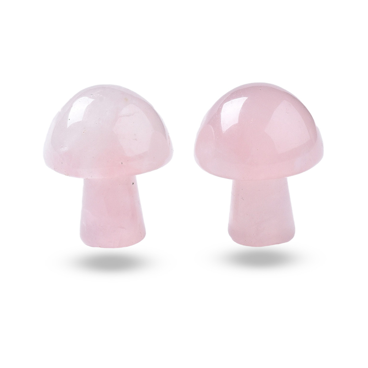 Масажер для обличчя Гриб, Натуральний Рожевий Кварц, 21х16мм, 2 шт, фото 1