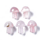 Масажер для обличчя Гриб, Натуральний Рожевий Кварц, 21х16мм, 2 шт, фото 4