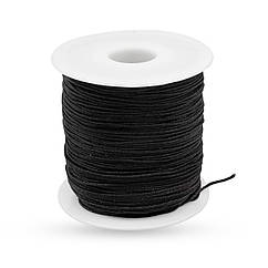 Нитка Нейлонова, Плетена, Чорна, 0.8мм, 90м/котушка