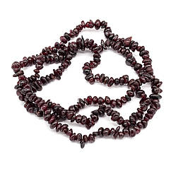 Намистини Натуральний Гранат, на Нитках, Крихта, 5-7мм, Отвір: 0.8мм, близько 78см/нитка