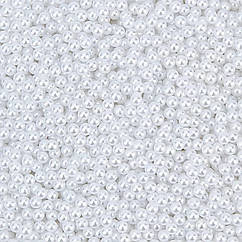 Перли Кульки Акрилові, Білі, 2мм, без Отвори, близько 10000шт/упаковка
