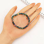 Браслет з Намистин Натурального Індійського Агату, 5-6см, Еластичний, Намистина 5.8-6.8мм, 27-31шт/браслет, фото 2