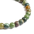 Браслет з Намистин Натурального Індійського Агату, 5-6см, Еластичний, Намистина 5.8-6.8мм, 27-31шт/браслет, фото 5