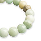 Браслет з Намистин Натурального Амазоніту, Еластичний, 5.2-5.5см, Намистина 10мм, 17-20шт/браслет, фото 4