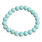 Браслет з Намистин Натурального Говліт, Термозабарвлені, Еластичний, 5.5-6см, Намистина 8мм, 20-23шт/браслет, фото 3