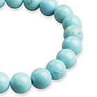 Браслет з Намистин Натурального Говліт, Термозабарвлені, Еластичний, 5.5-6см, Намистина 8мм, 20-23шт/браслет, фото 5