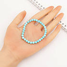 Браслет з Намистин Натурального Говліт, Термозабарвлені, Еластичний, 5-6см, Намистина 5.8-6.8мм, 27-31шт, фото 2