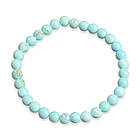 Браслет з Намистин Натурального Говліт, Термозабарвлені, Еластичний, 5-6см, Намистина 5.8-6.8мм, 27-31шт, фото 3