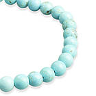 Браслет з Намистин Натурального Говліт, Термозабарвлені, Еластичний, 5-6см, Намистина 5.8-6.8мм, 27-31шт, фото 5