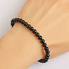 Браслет з Намистин Натурального Золотистого Обсидіану, Еластичний, 5-6см, Намистина 5.8-6.8мм, 27-31шт/браслет, фото 4