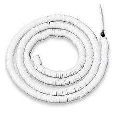 Намистини Еко з Полімерної Глини, Ручна Робота, Круглі Плоскі, Туманна троянда, 4х1мм, 380шт/43см/нитка