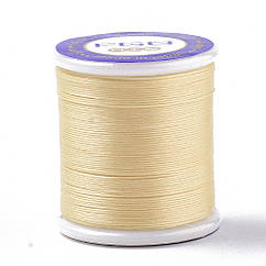 Нитка Японська Нейлонова з Покриттям Nylon 66 для бісеру, Шампанське, 0.1мм, близько 50м/котушка