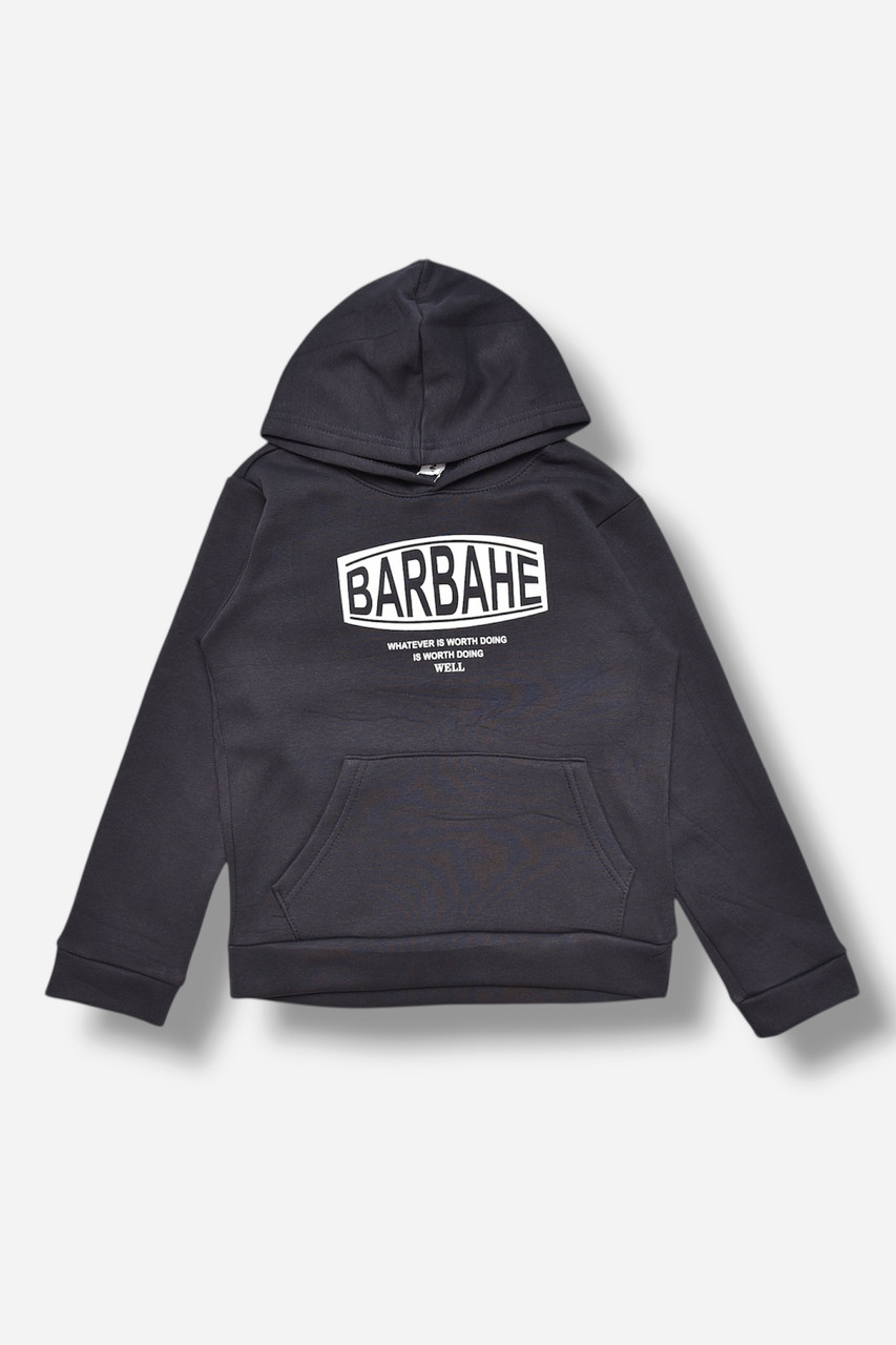 Світшот дитячий для хлопчика на флісі темно-синього кольору 206014M, фото 1