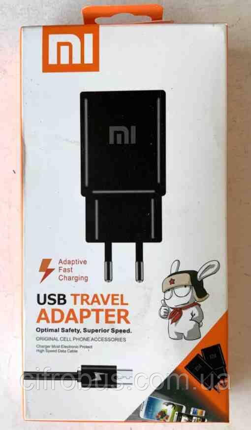 Зарядний пристрій СЗП з кабелем Xiaomi GF-XM-5 Original 2.1 A Black+ Cable Type-C, фото 1