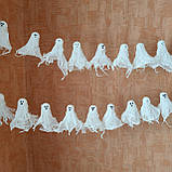 Гірлянда з привидів із марлі (30 шт.) – Хеловінський декор, фото 5