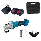 Бездротова кутова шліфувальна машина 125 мм з 2 акумуляторами електрична болгарка в кейсі портативна