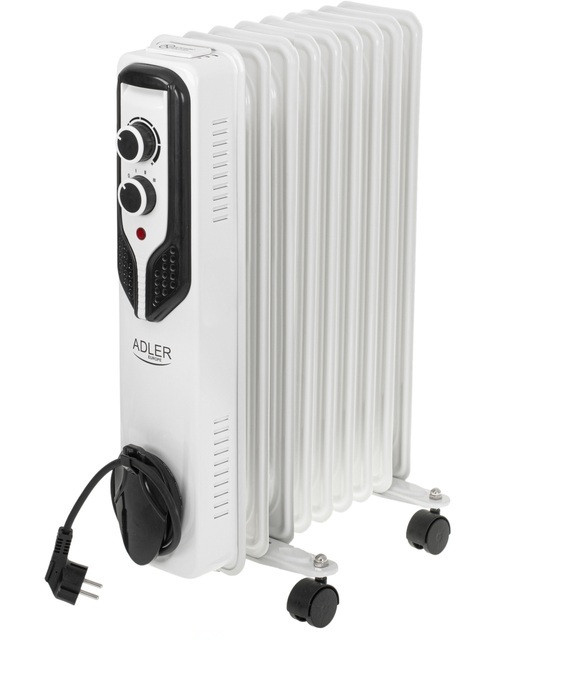 Новий європейський масляний радіатор 2000 Вт, 9 ребер Adler AD 7816 з Європи з гарантією, фото 1