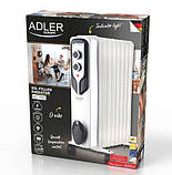 Новий європейський масляний радіатор 2000 Вт, 9 ребер Adler AD 7816 з Європи з гарантією, фото 6