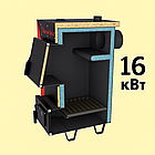 Котел KesselHeizer Classic 16 кВт — класичний твердопаливний котел для приватного будинку та дачі, фото 6