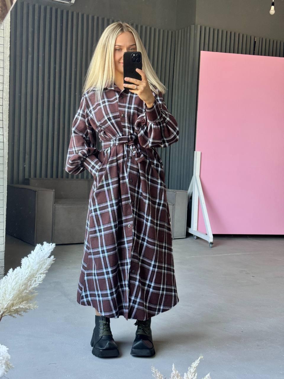 Жіноча сукня Фланель 42-44,46-48,50-52,54-56 (імм 600), фото 1