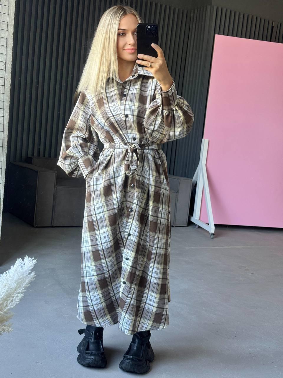 Жіноча сукня Фланель 42-44,46-48,50-52,54-56 (імм 600), фото 1