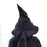 Капелюх відьми з міні мітлою на Хеловін для дорослих і дітей, фото 10