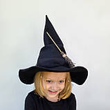 Капелюх відьми з міні мітлою на Хеловін для дорослих і дітей, фото 8