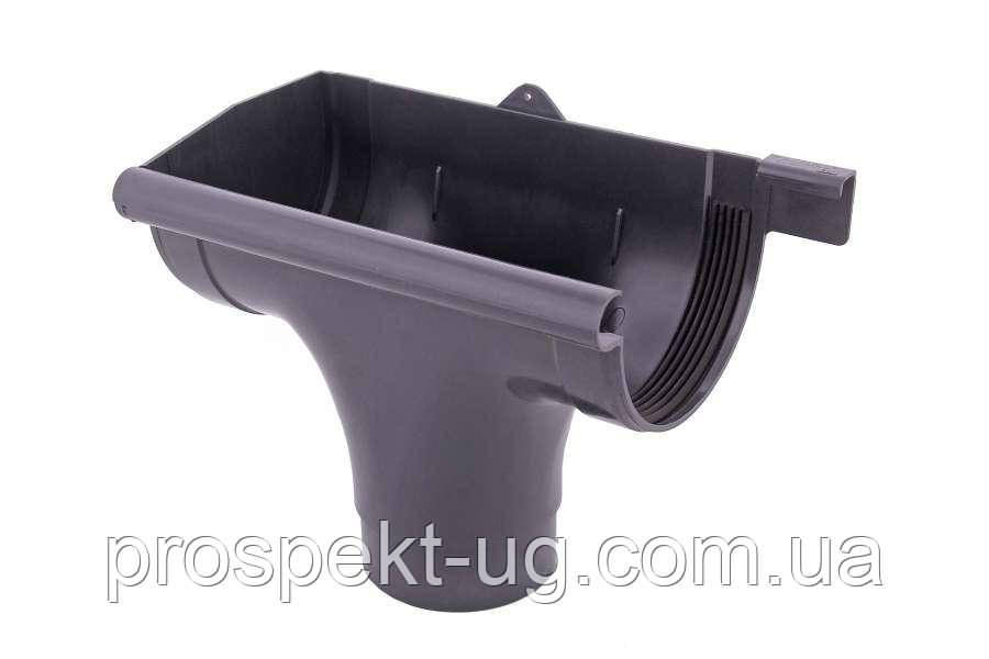 Лійка приймальна ринви водостічного пластикова Profil лівий L 130/100 графіт, фото 1
