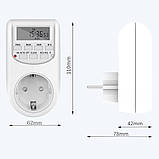 Таймер — розетка цифрова EU KAM111-FU-GV. Таймер 10 А, електронний, 2,3 кВт добовий, за днями тижня, крок 1 м, фото 5