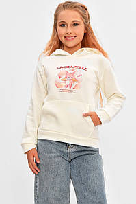 Світшот дитячий для дівчинки на флісі молочного кольору 206027P