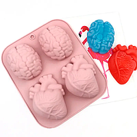 Форма силіконова Серце й Мозок
