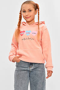 Світшот дитячий для дівчинки на флісі рожевого кольору 206028P