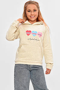 Світшот дитячий для дівчинки на флісі сірого кольору 206030P