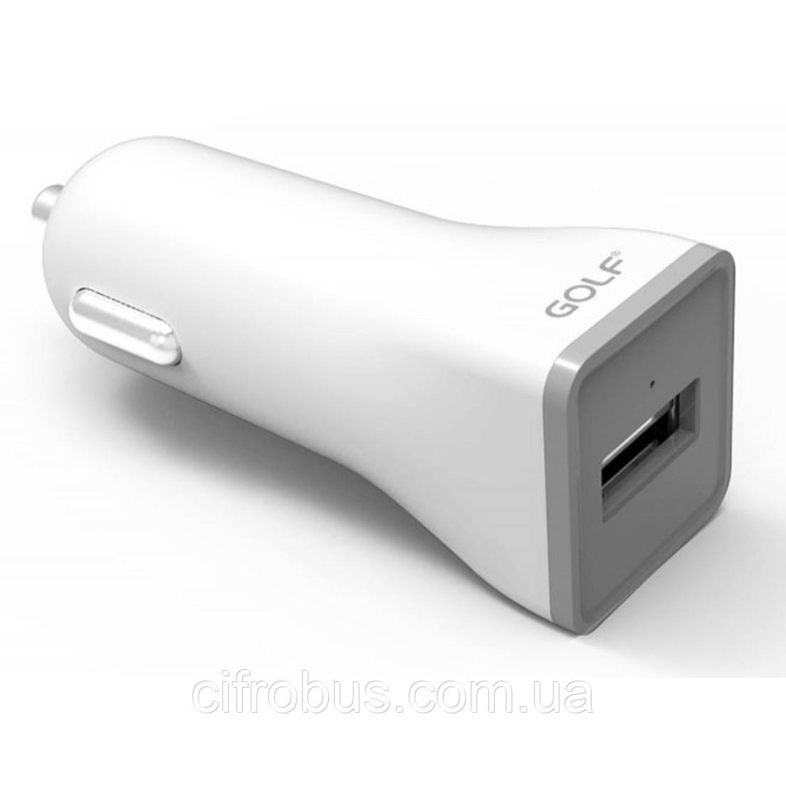 Зарядний пристрій АЗП 1 USB Golf 1 A White (GF-C1), фото 1