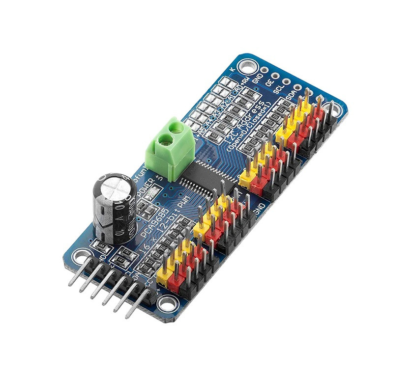 Модуль керування сервоприводами PCA9685, 16-Ch PWM контролер, I2C, для Arduino Raspberry Pi ESP32