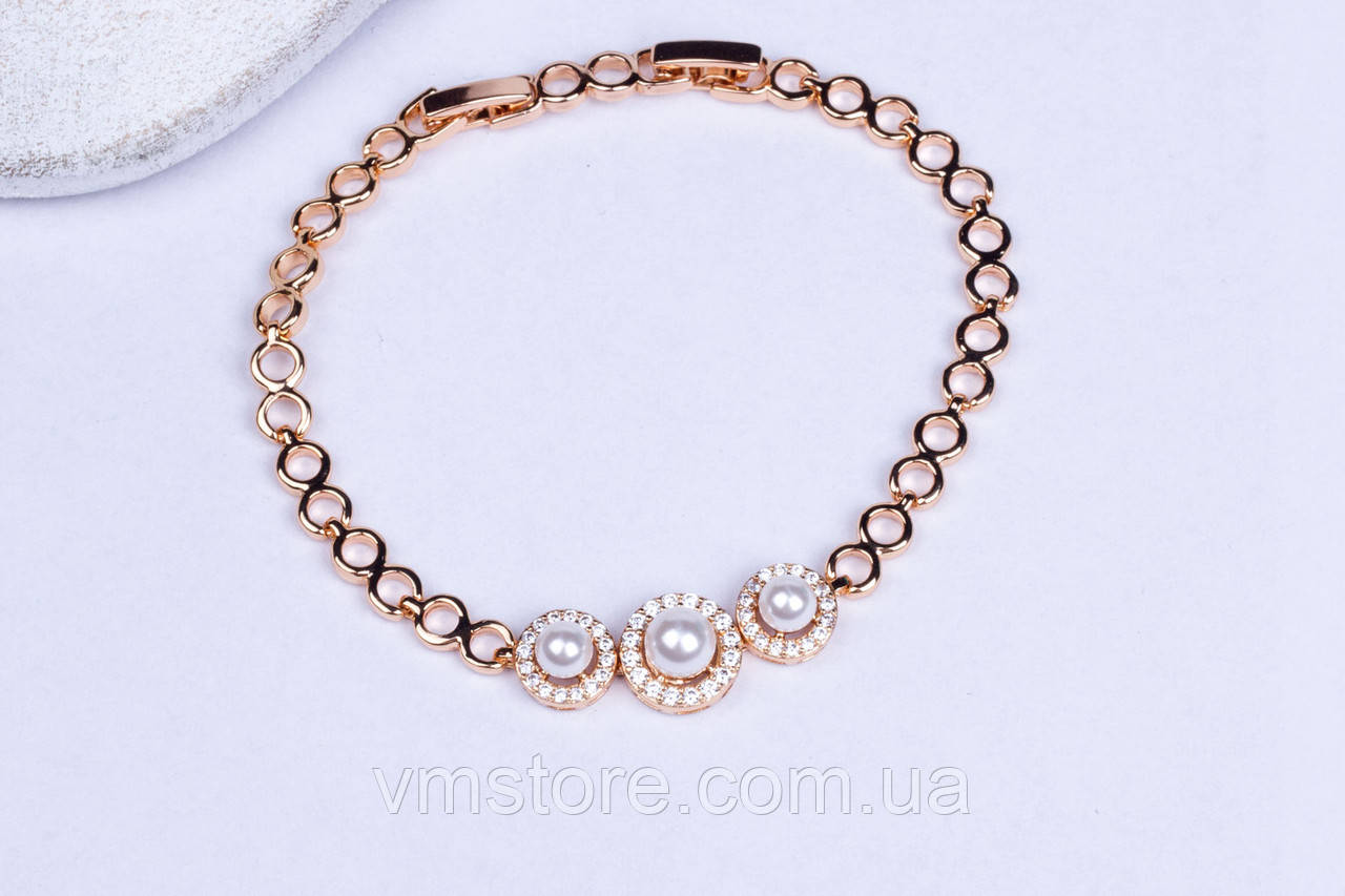 Ошатний браслет на руку з перлинками, фото 1