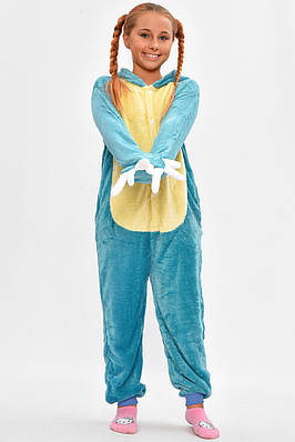 Піжама кігурумі дитяча блакитного кольору з принтом 205744T Безкоштовна доставка