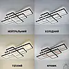 Смарт люстра Esllse SVEN 125W 3S LED APP чорно-бiла 5500Лм 1100x600x80мм світлодіодна з пультом і додатком для смартфону, фото 2