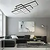 Смарт люстра Esllse SVEN 125W 3S LED APP чорно-бiла 5500Лм 1100x600x80мм світлодіодна з пультом і додатком для смартфону, фото 7