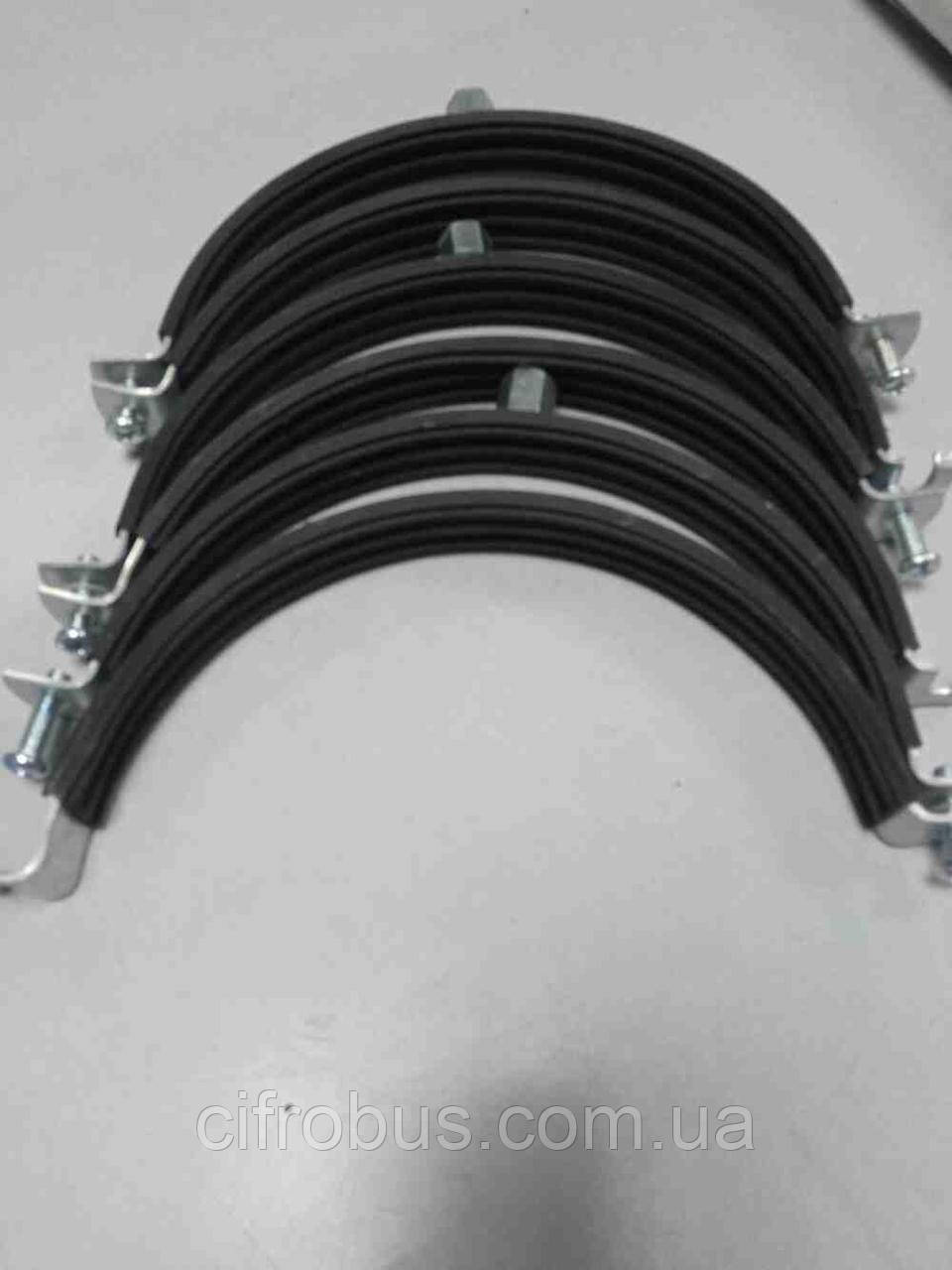 Б/У Хомут для труб 160 мм із віброгасителем і гайкою м8/м10м, фото 1